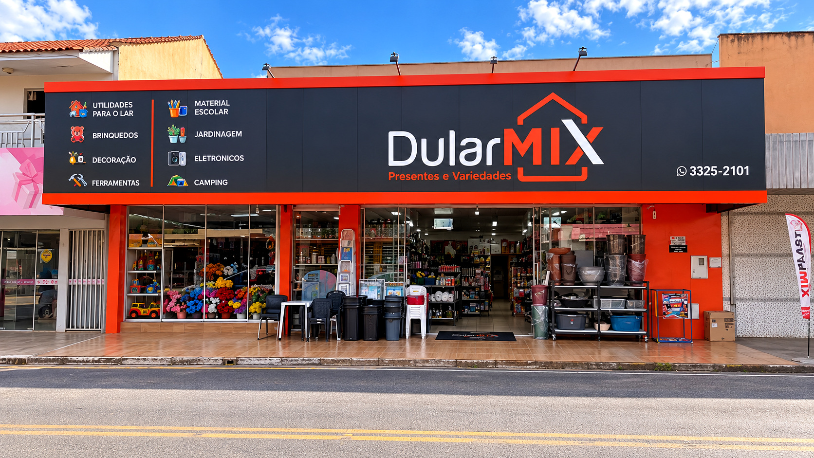 Fachada da Dularmix em Rubiataba, Goiás